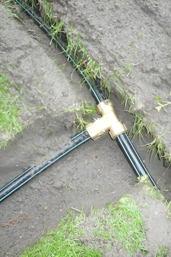 Fertige Ringleitung mit geringstem Flurschaden